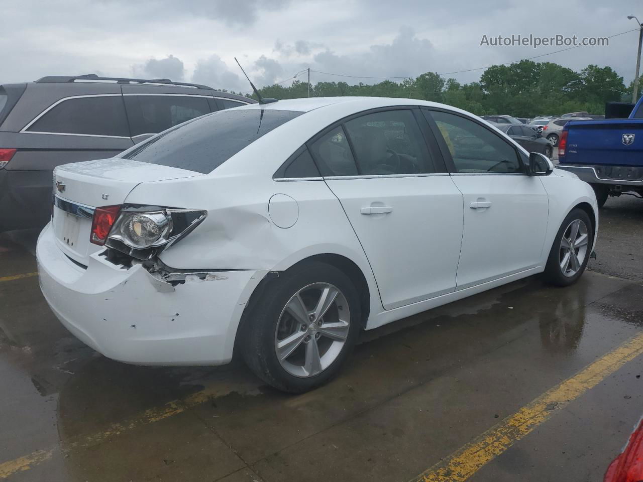 2013 Chevrolet Cruze Lt White vin: 1G1PE5SB3D7180446