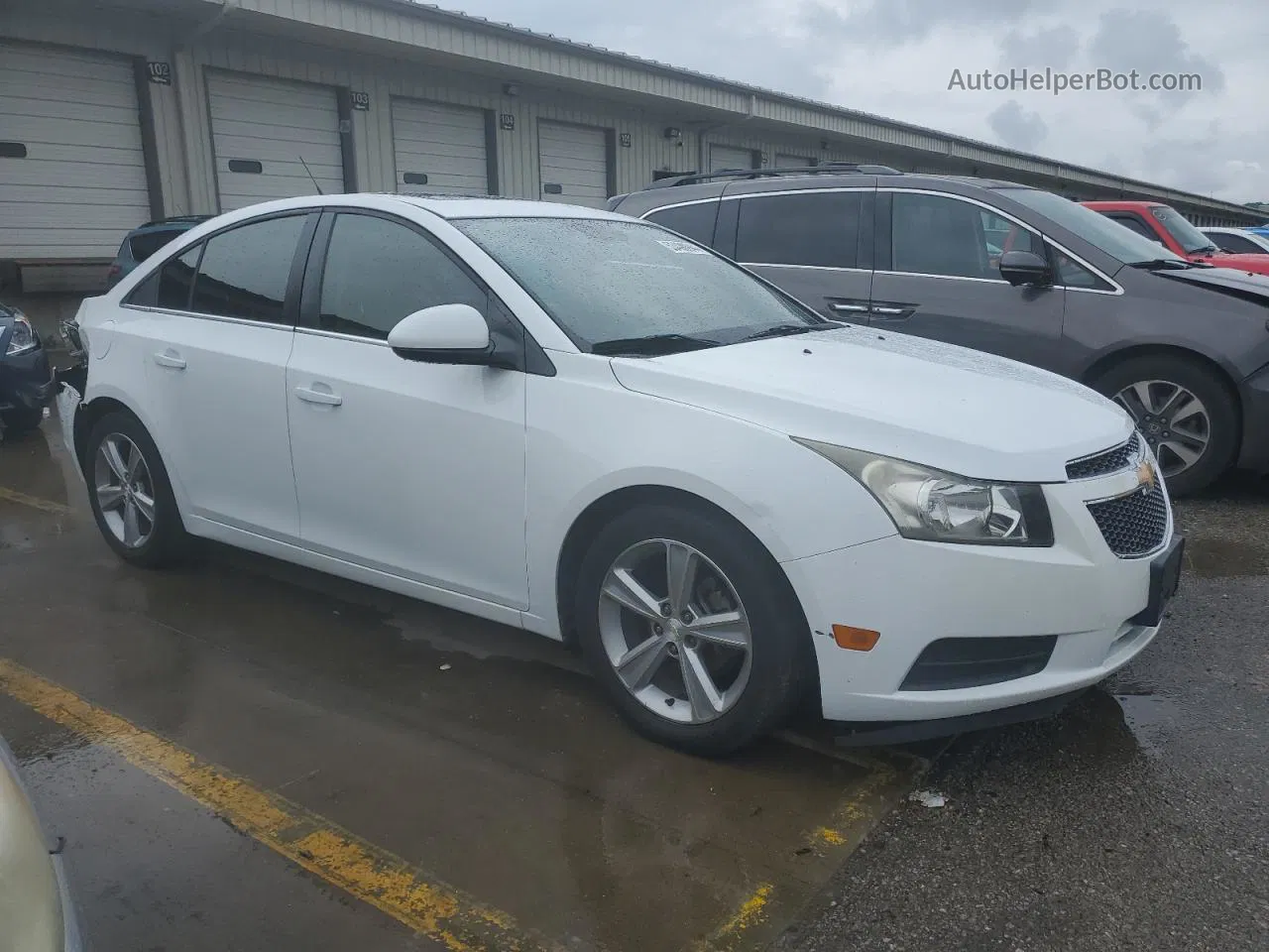 2013 Chevrolet Cruze Lt White vin: 1G1PE5SB3D7180446