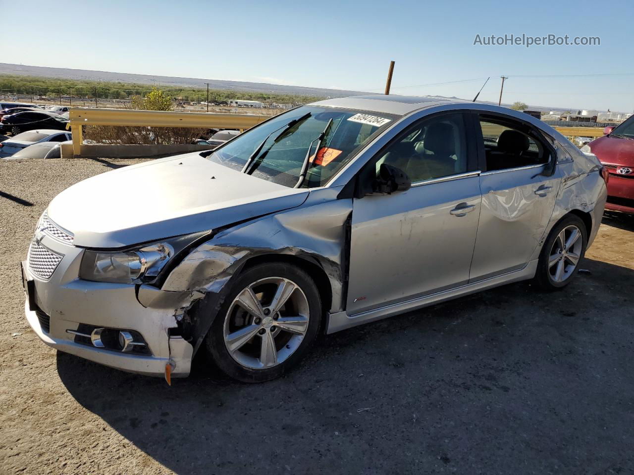 2013 Chevrolet Cruze Lt Silver vin: 1G1PE5SB3D7187980