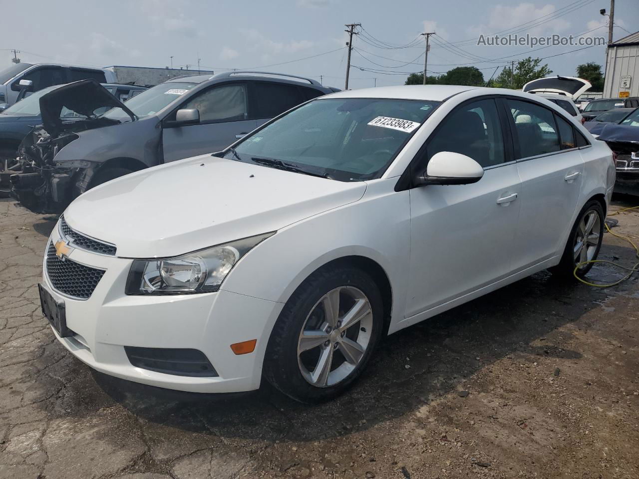 2013 Chevrolet Cruze Lt White vin: 1G1PE5SB3D7208309