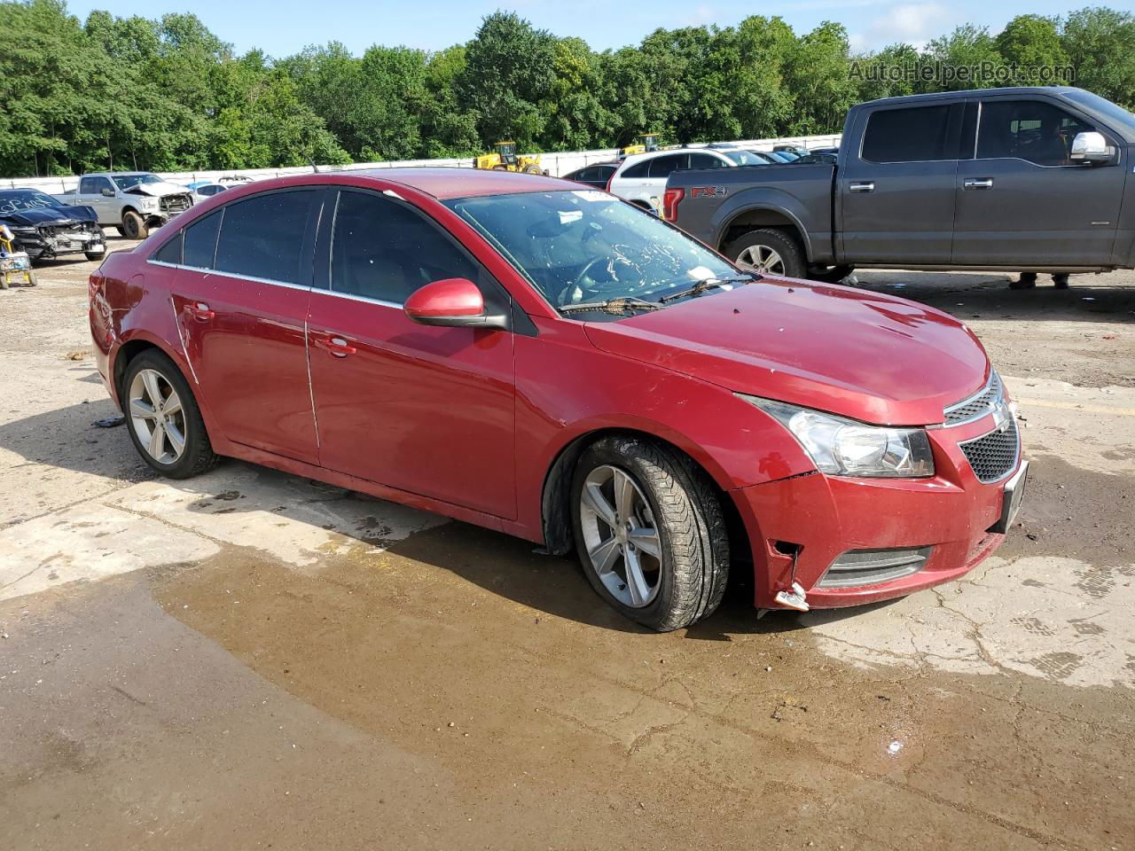 2014 Chevrolet Cruze Lt Red vin: 1G1PE5SB3E7377327