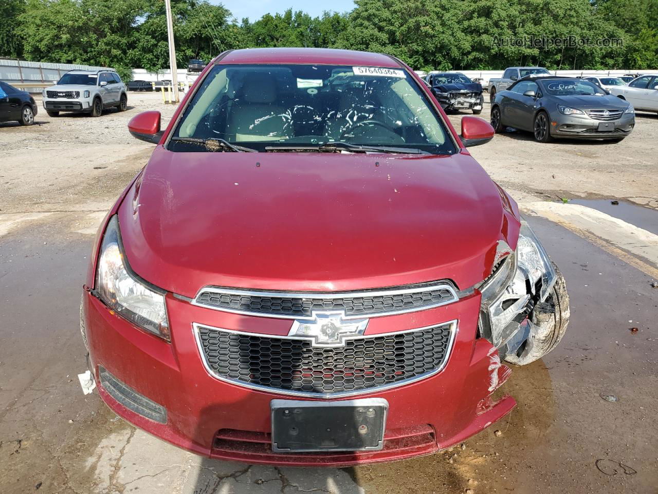 2014 Chevrolet Cruze Lt Red vin: 1G1PE5SB3E7377327