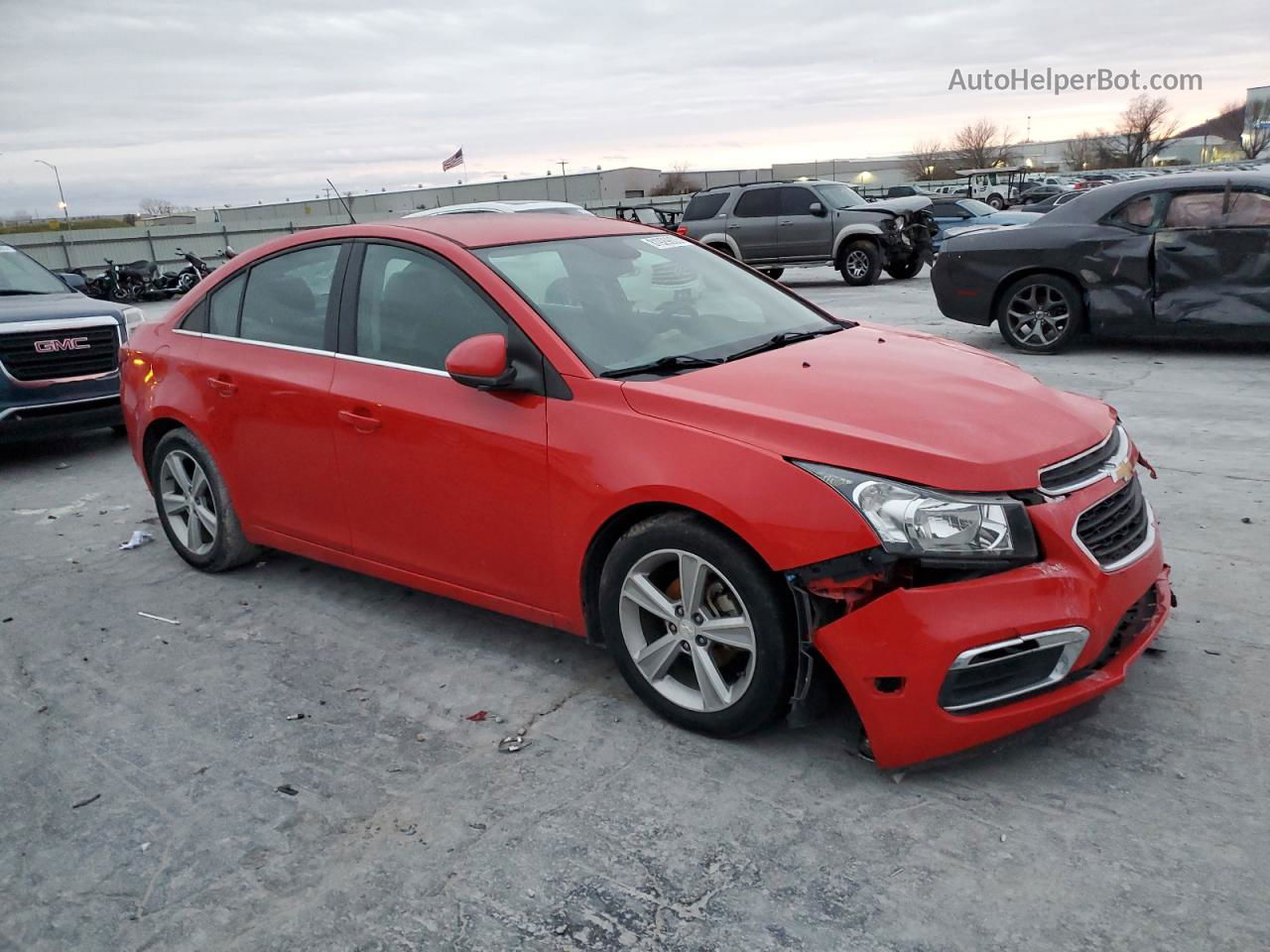 2015 Chevrolet Cruze Lt Red vin: 1G1PE5SB3F7258176