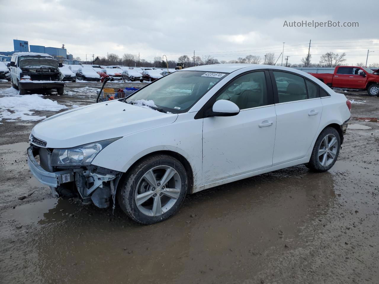 2015 Chevrolet Cruze Lt White vin: 1G1PE5SB3F7287063