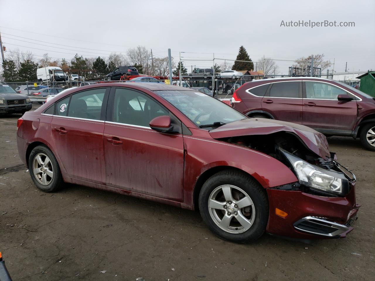 2016 Chevrolet Cruze Limited Lt Темно-бордовый vin: 1G1PE5SB3G7176031