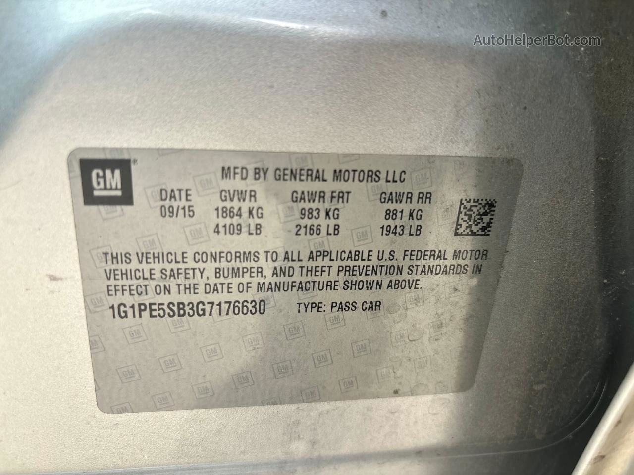 2016 Chevrolet Cruze Limited Lt Silver vin: 1G1PE5SB3G7176630