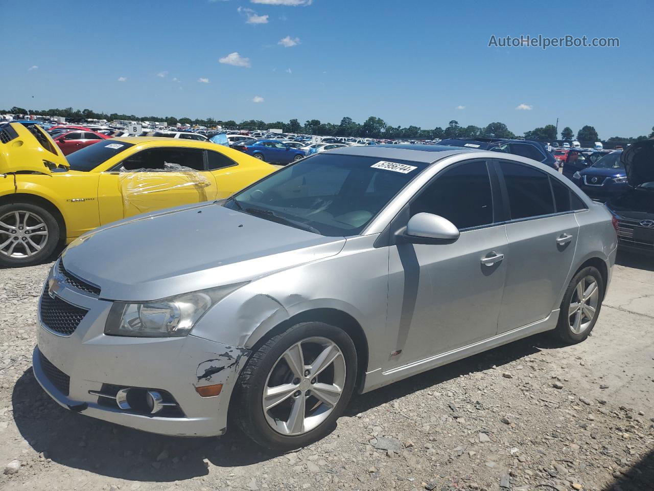 2014 Chevrolet Cruze Lt Silver vin: 1G1PE5SB4E7272179