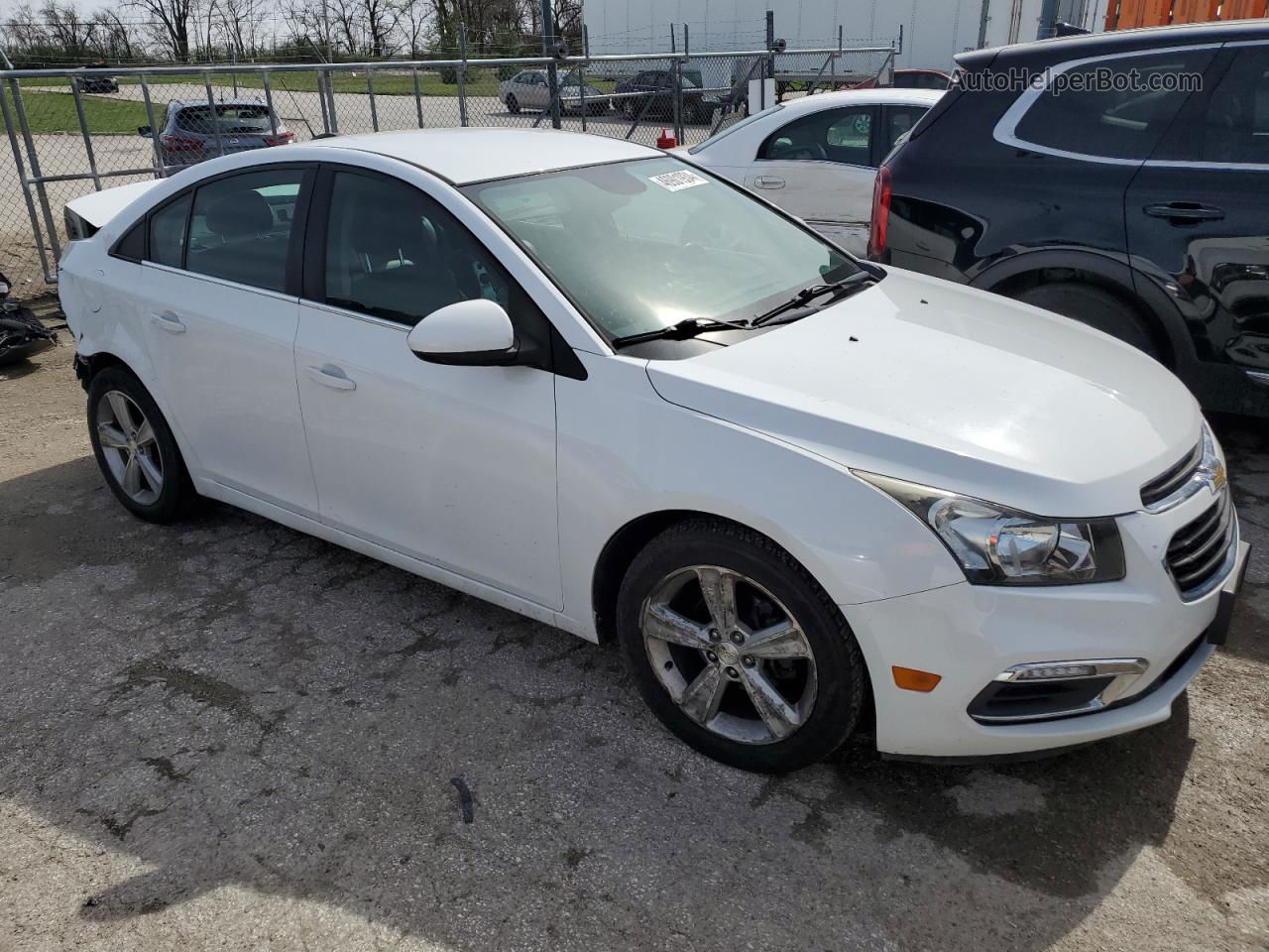 2015 Chevrolet Cruze Lt White vin: 1G1PE5SB4F7214204