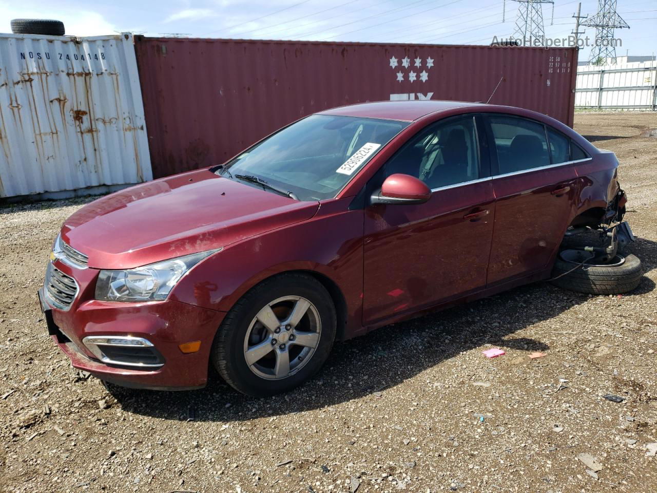 2016 Chevrolet Cruze Limited Lt Burgundy vin: 1G1PE5SB4G7215760