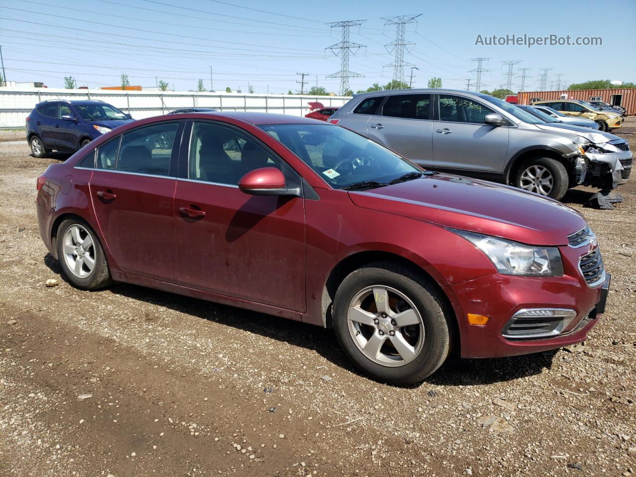 2016 Chevrolet Cruze Limited Lt Burgundy vin: 1G1PE5SB4G7215760