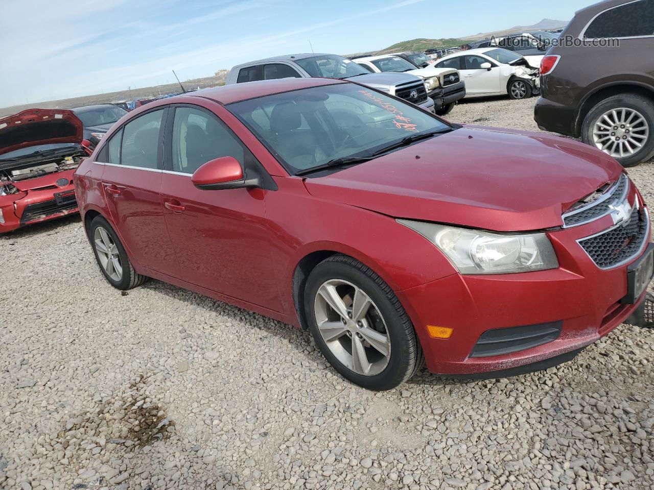 2013 Chevrolet Cruze Lt Red vin: 1G1PE5SB5D7127988