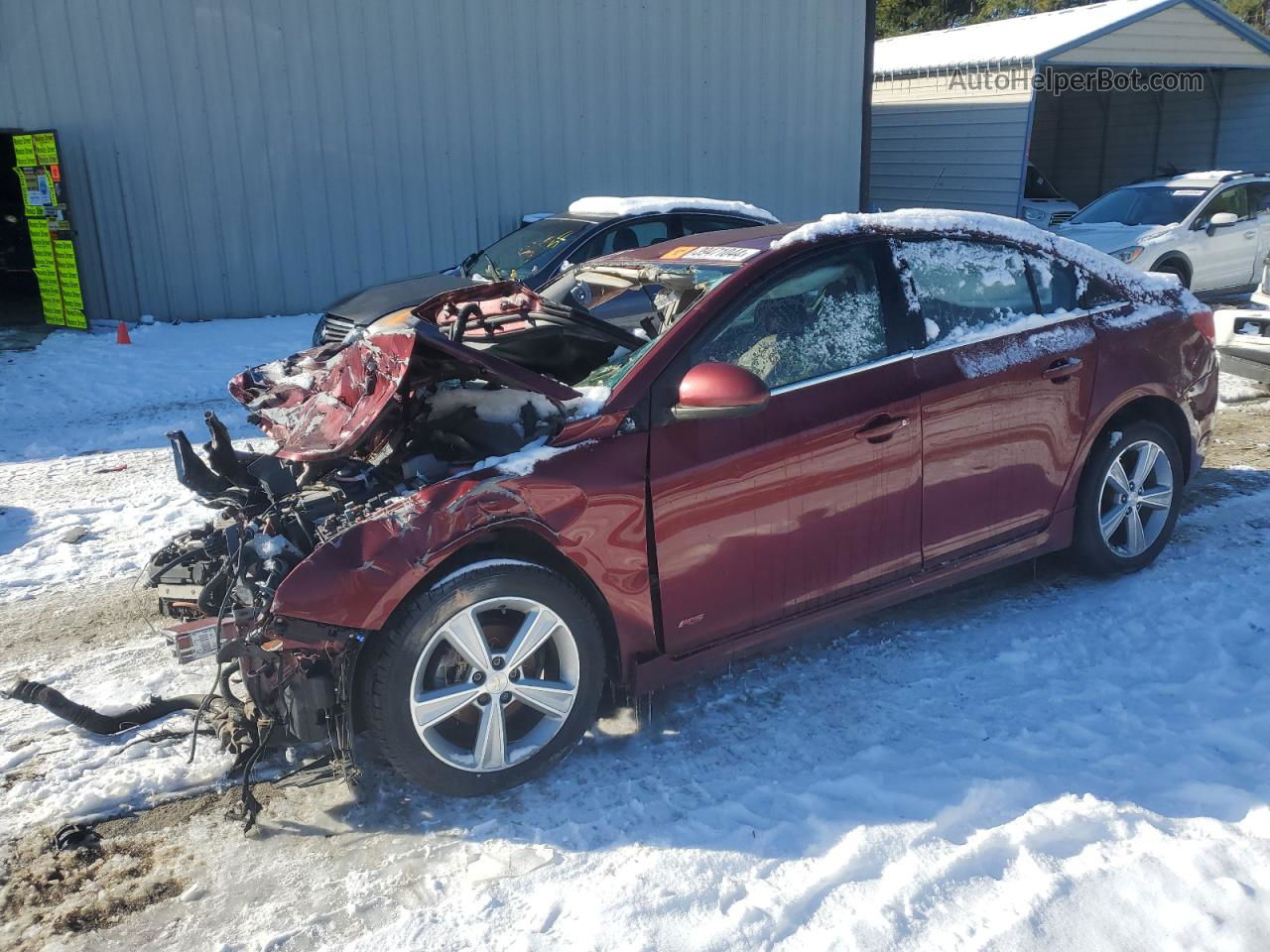 2015 Chevrolet Cruze Lt Maroon vin: 1G1PE5SB5F7126455