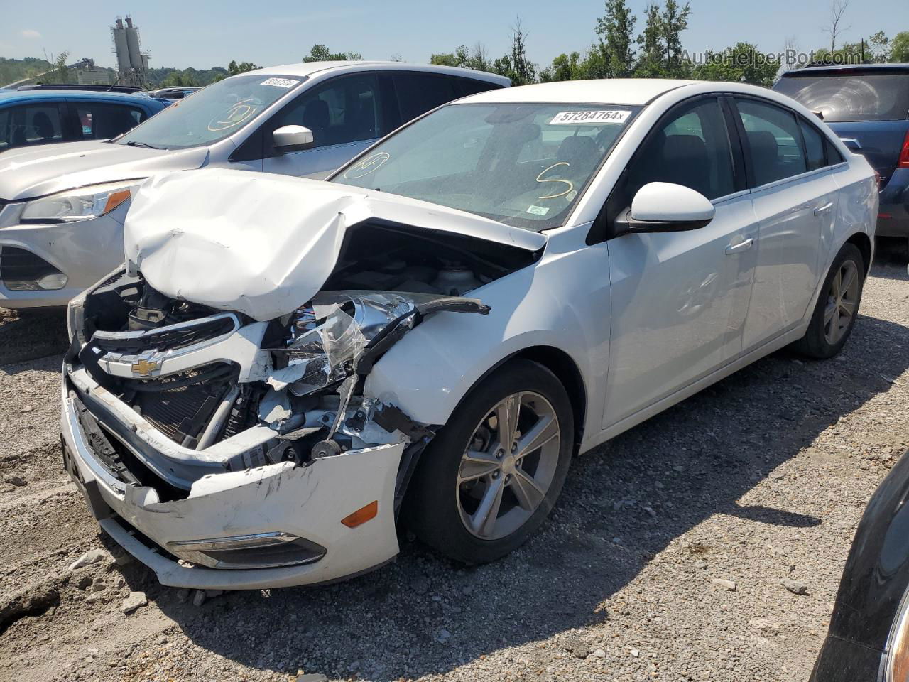 2015 Chevrolet Cruze Lt White vin: 1G1PE5SB5F7145619