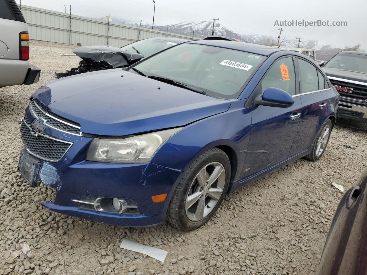 2013 Chevrolet Cruze Lt Blue vin: 1G1PE5SB6D7113159