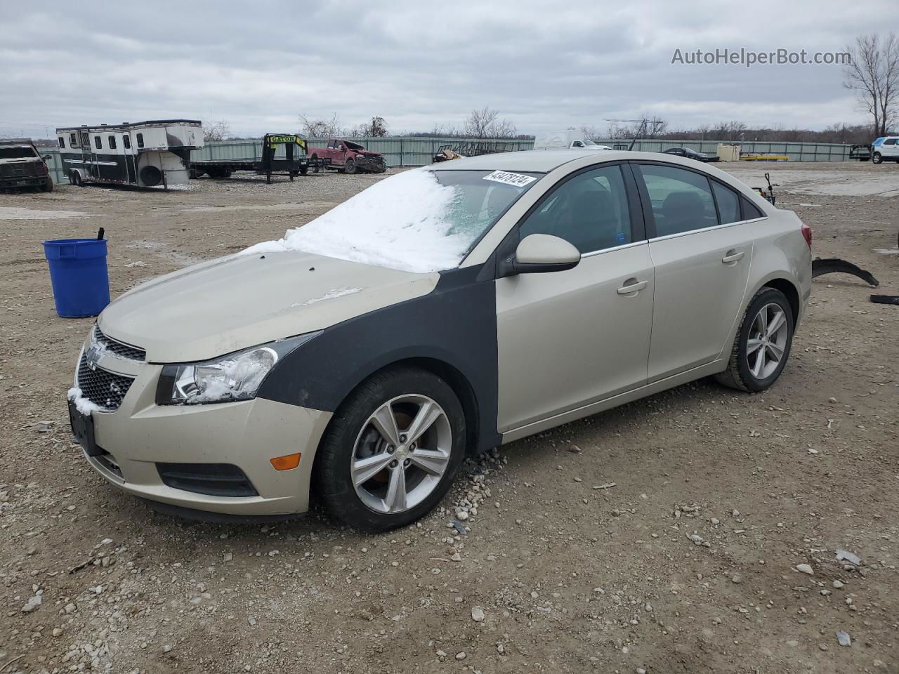 2013 Chevrolet Cruze Lt Beige vin: 1G1PE5SB6D7320005