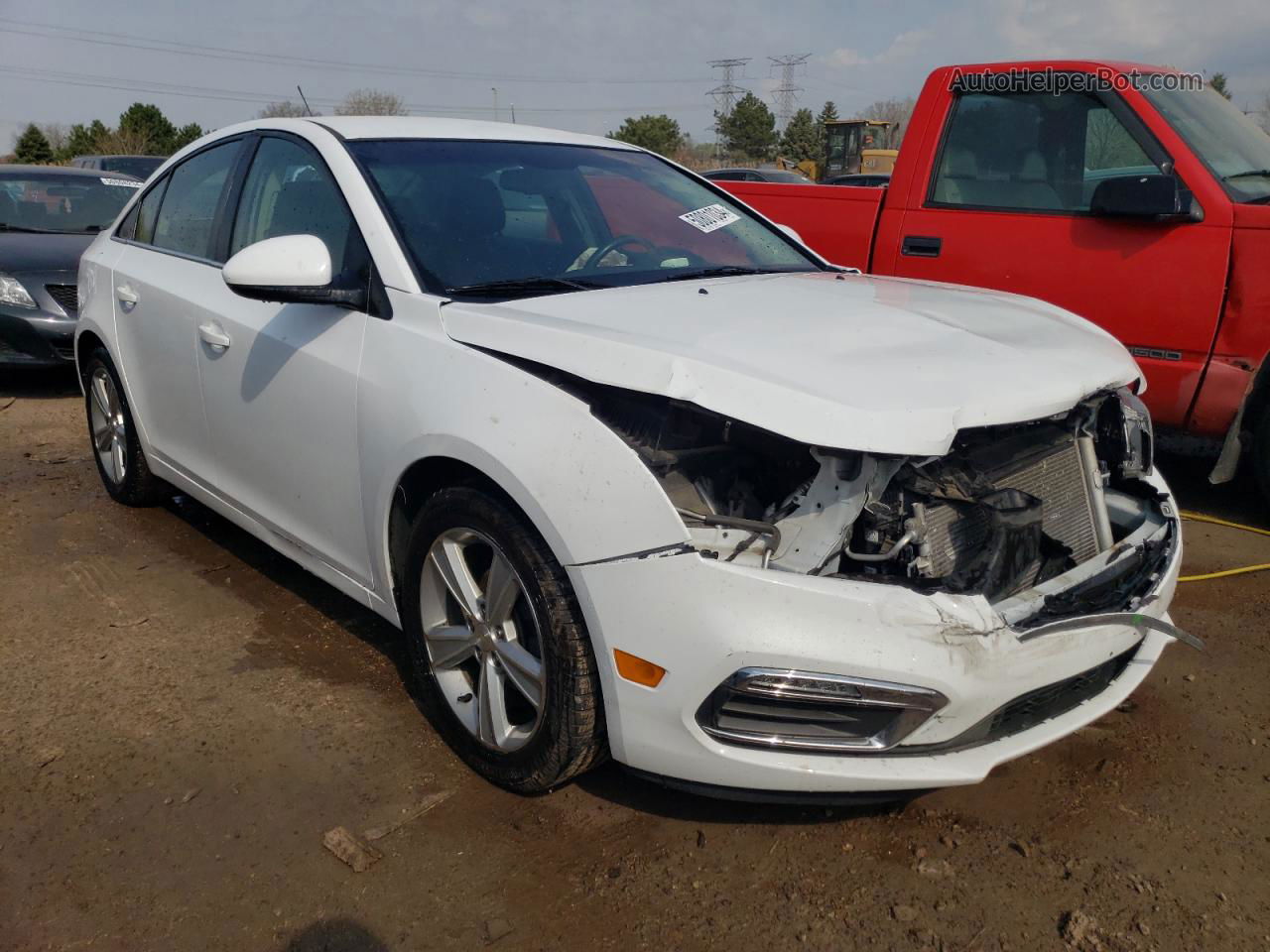 2015 Chevrolet Cruze Lt White vin: 1G1PE5SB6F7189337