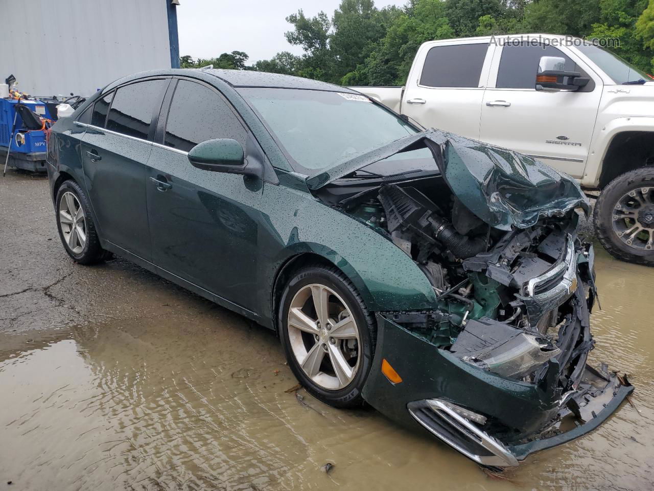 2015 Chevrolet Cruze Lt Green vin: 1G1PE5SB6F7250315