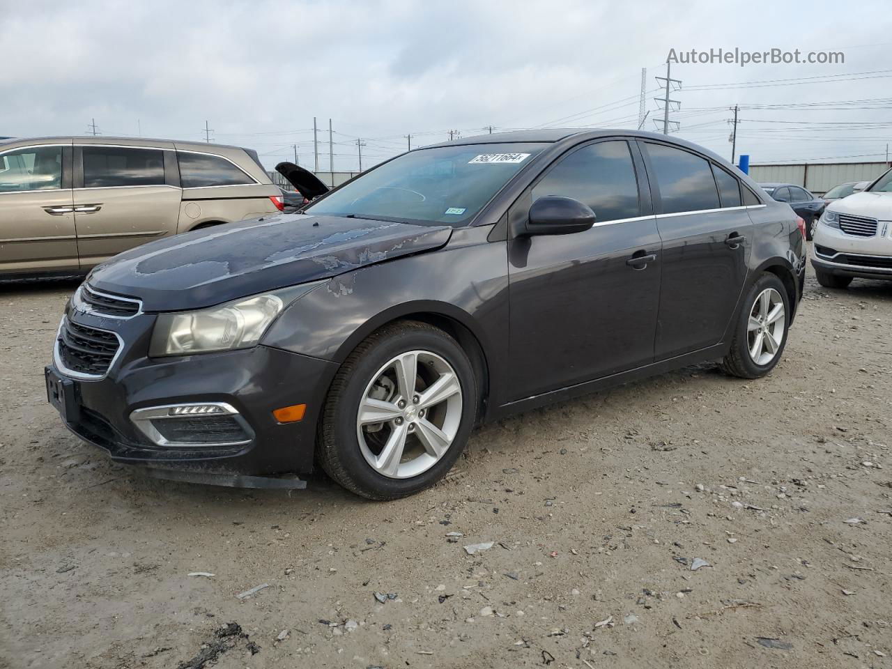 2015 Chevrolet Cruze Lt Charcoal vin: 1G1PE5SB7F7145038