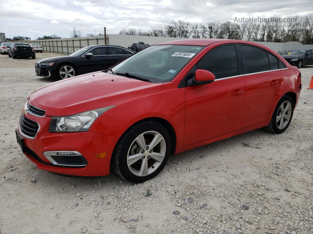 2015 Chevrolet Cruze Lt Red vin: 1G1PE5SB7F7177231