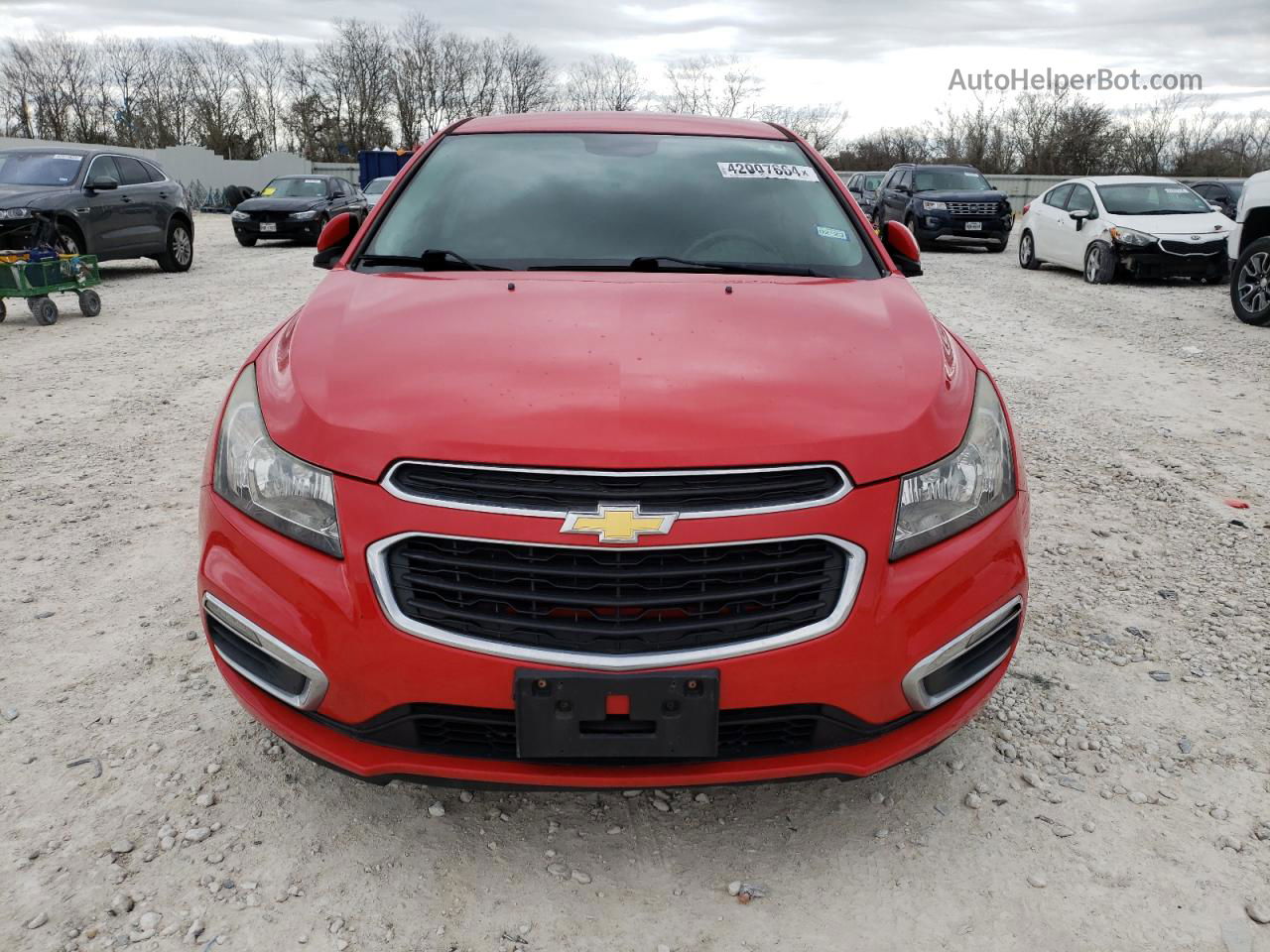 2015 Chevrolet Cruze Lt Red vin: 1G1PE5SB7F7177231