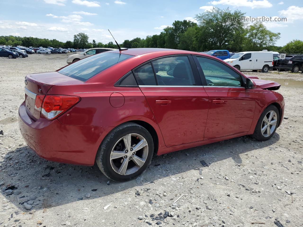 2013 Chevrolet Cruze Lt Red vin: 1G1PE5SB8D7100526