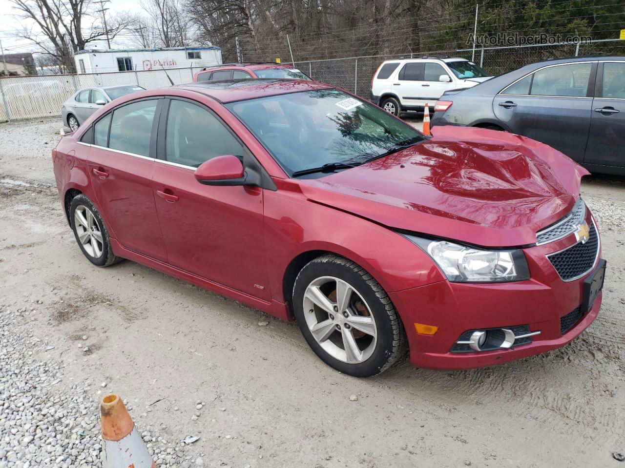 2013 Chevrolet Cruze Lt Burgundy vin: 1G1PE5SB8D7239040