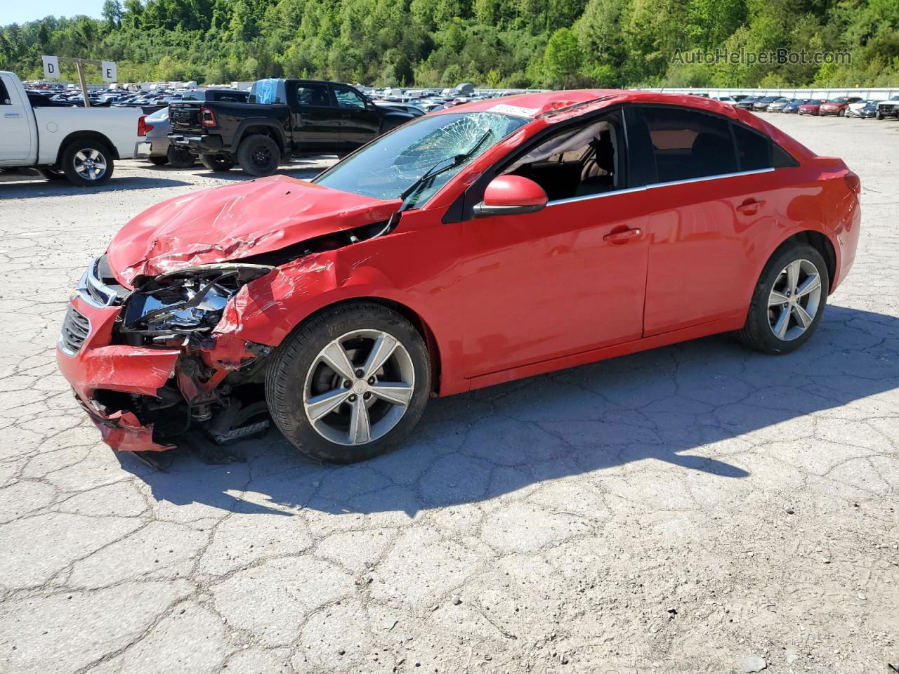 2015 Chevrolet Cruze Lt Red vin: 1G1PE5SB8F7276804