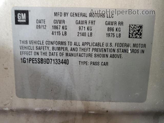 2013 Chevrolet Cruze Lt Tan vin: 1G1PE5SB9D7133440