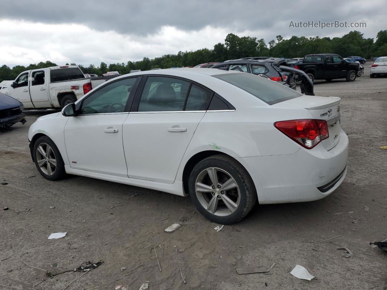 2014 Chevrolet Cruze Lt White vin: 1G1PE5SB9E7381236