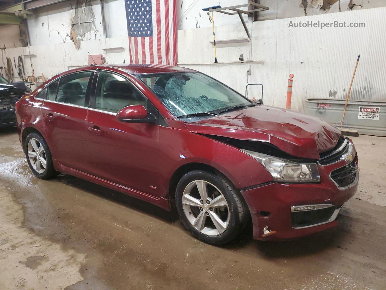 2015 Chevrolet Cruze Lt Red vin: 1G1PE5SB9F7120769