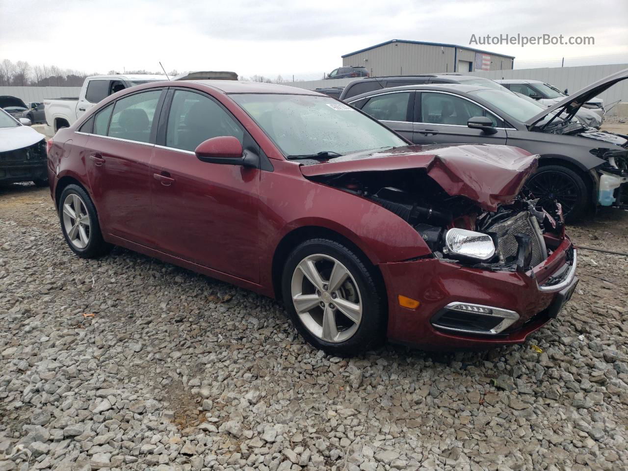 2015 Chevrolet Cruze Lt Burgundy vin: 1G1PE5SB9F7168157