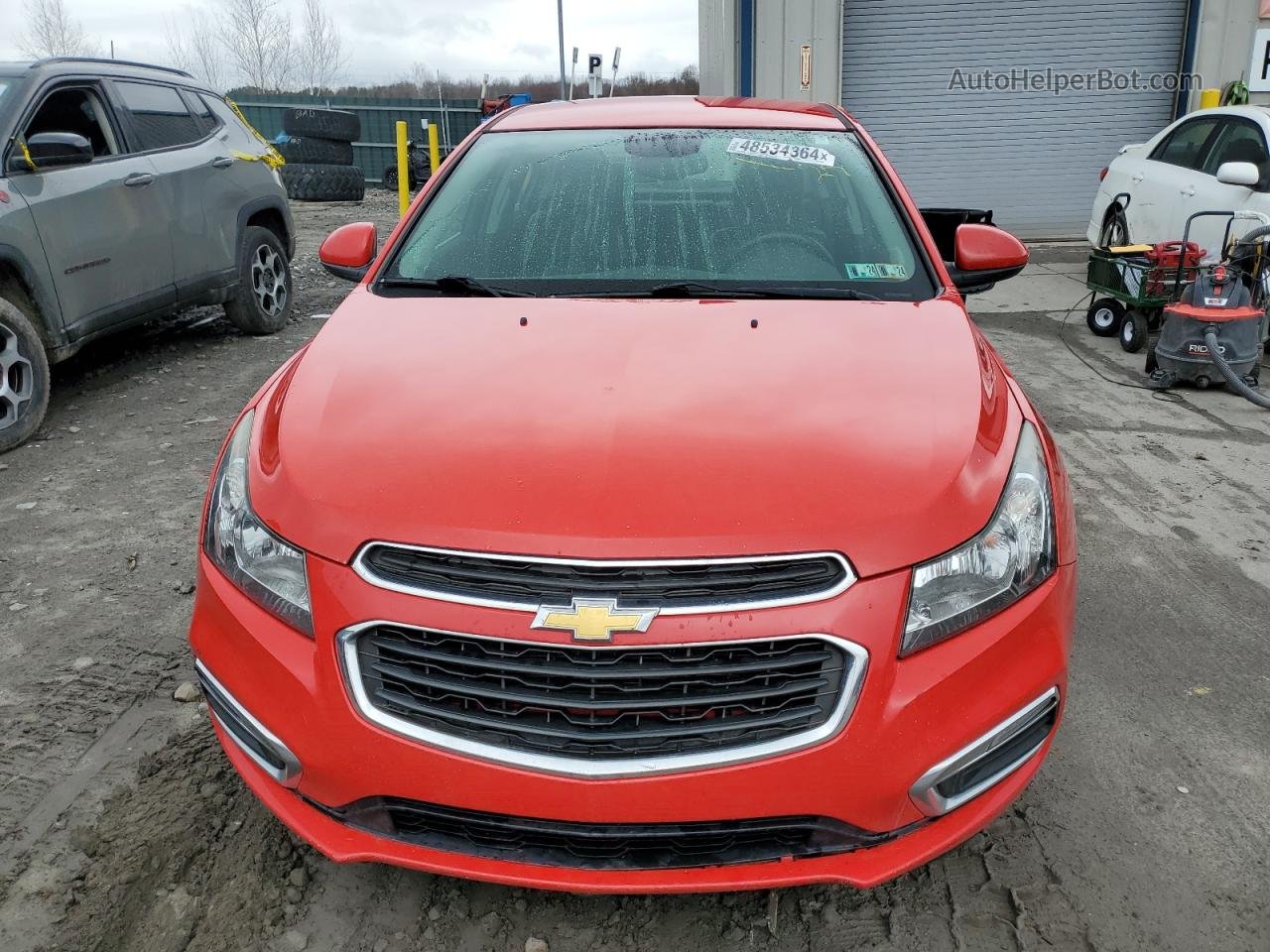 2015 Chevrolet Cruze Lt Red vin: 1G1PE5SB9F7231466