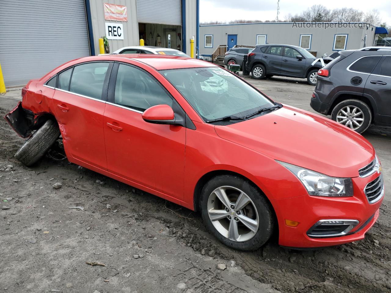 2015 Chevrolet Cruze Lt Red vin: 1G1PE5SB9F7231466