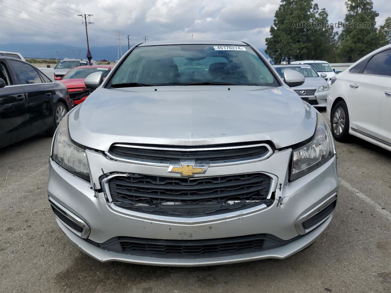 2015 Chevrolet Cruze Lt Silver vin: 1G1PE5SBXF7140271