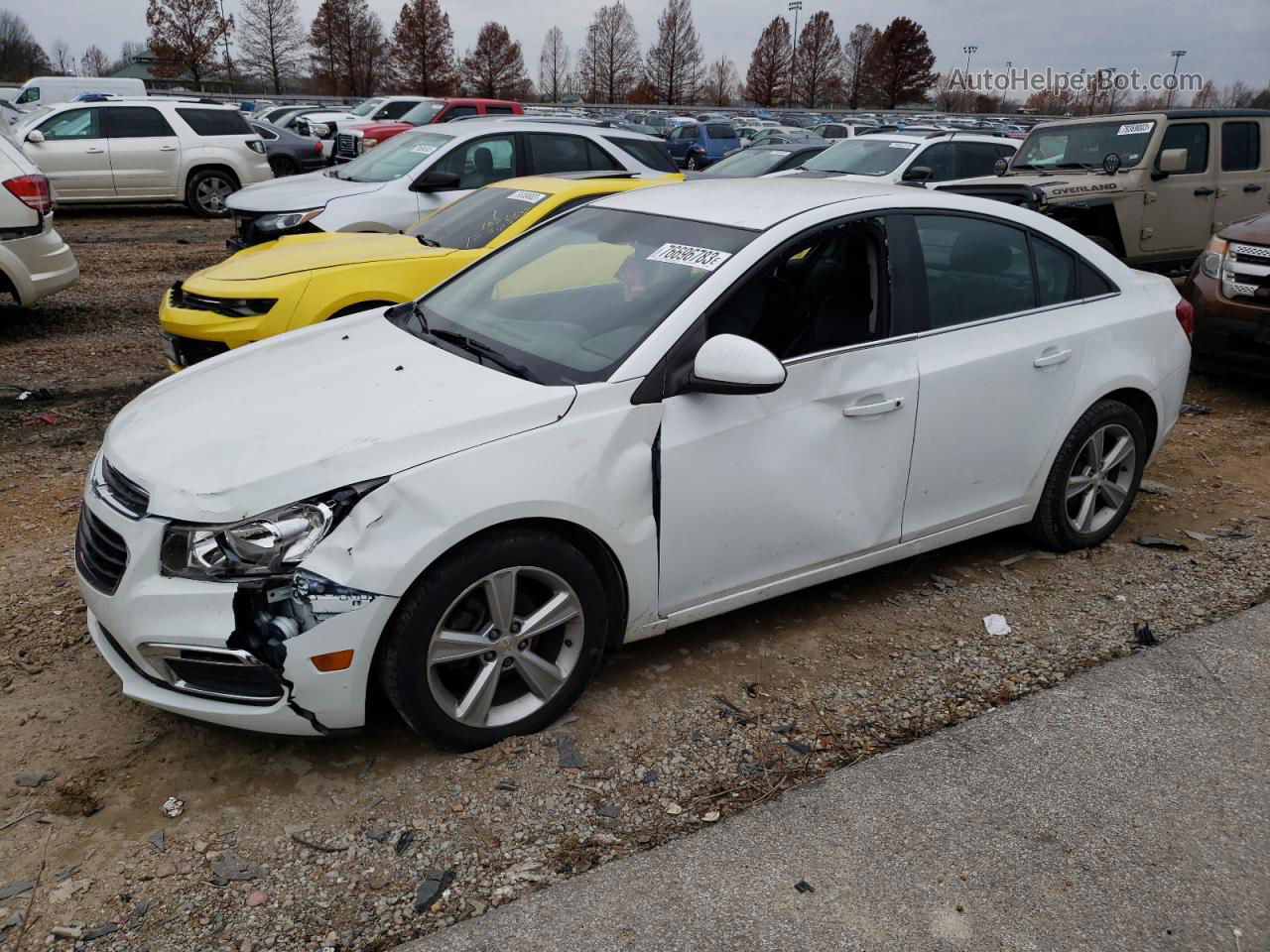 2015 Chevrolet Cruze Lt White vin: 1G1PE5SBXF7155336