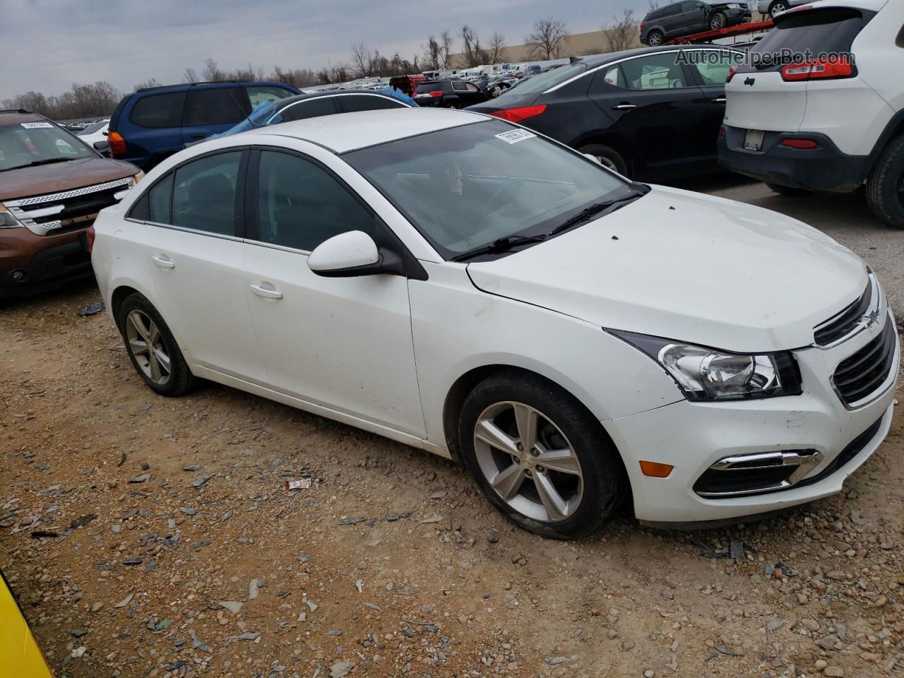 2015 Chevrolet Cruze Lt White vin: 1G1PE5SBXF7155336