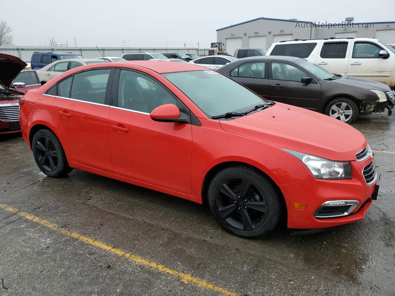 2015 Chevrolet Cruze Lt Red vin: 1G1PE5SBXF7179989