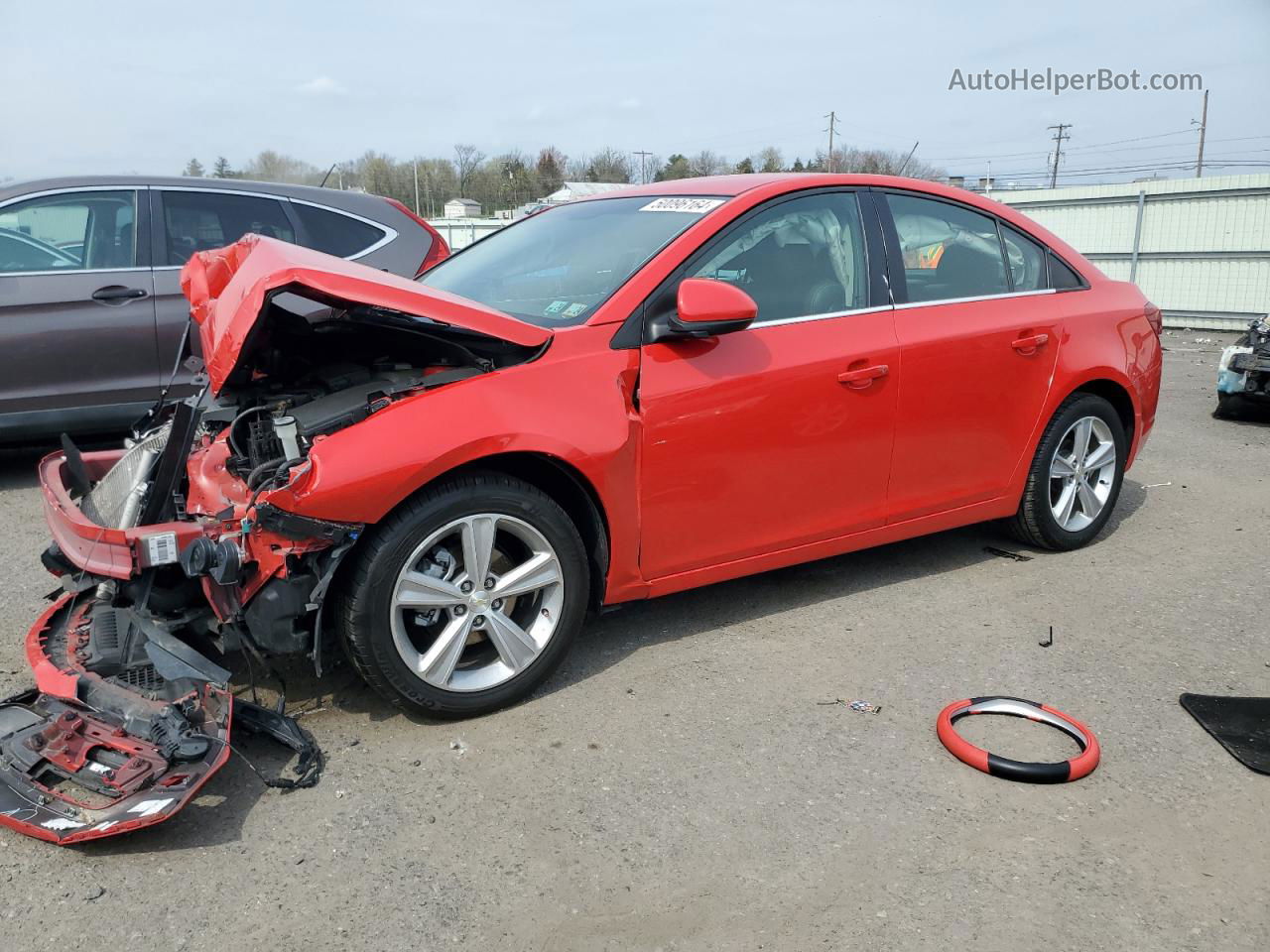 2015 Chevrolet Cruze Lt Red vin: 1G1PE5SBXF7198946