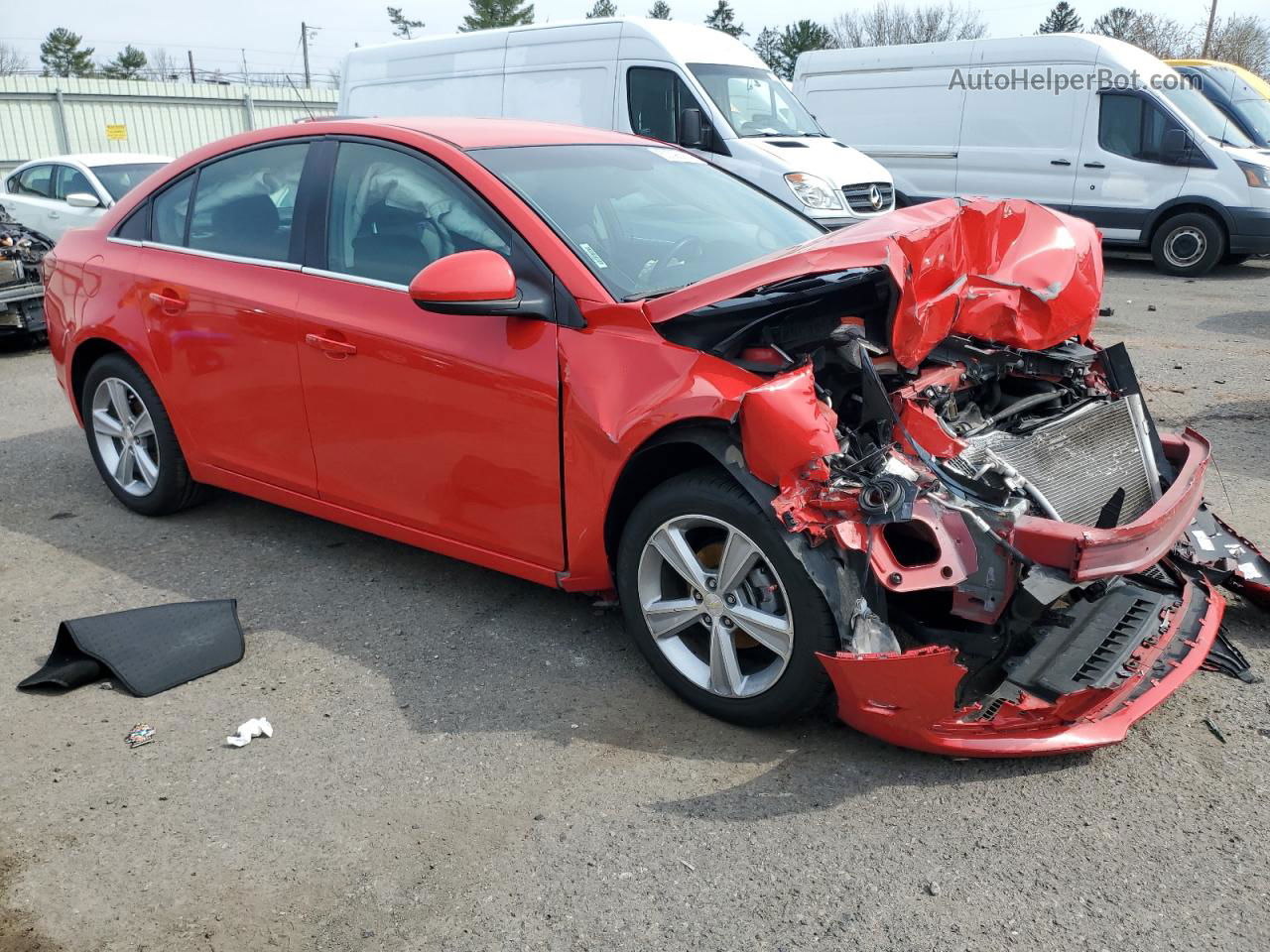 2015 Chevrolet Cruze Lt Red vin: 1G1PE5SBXF7198946