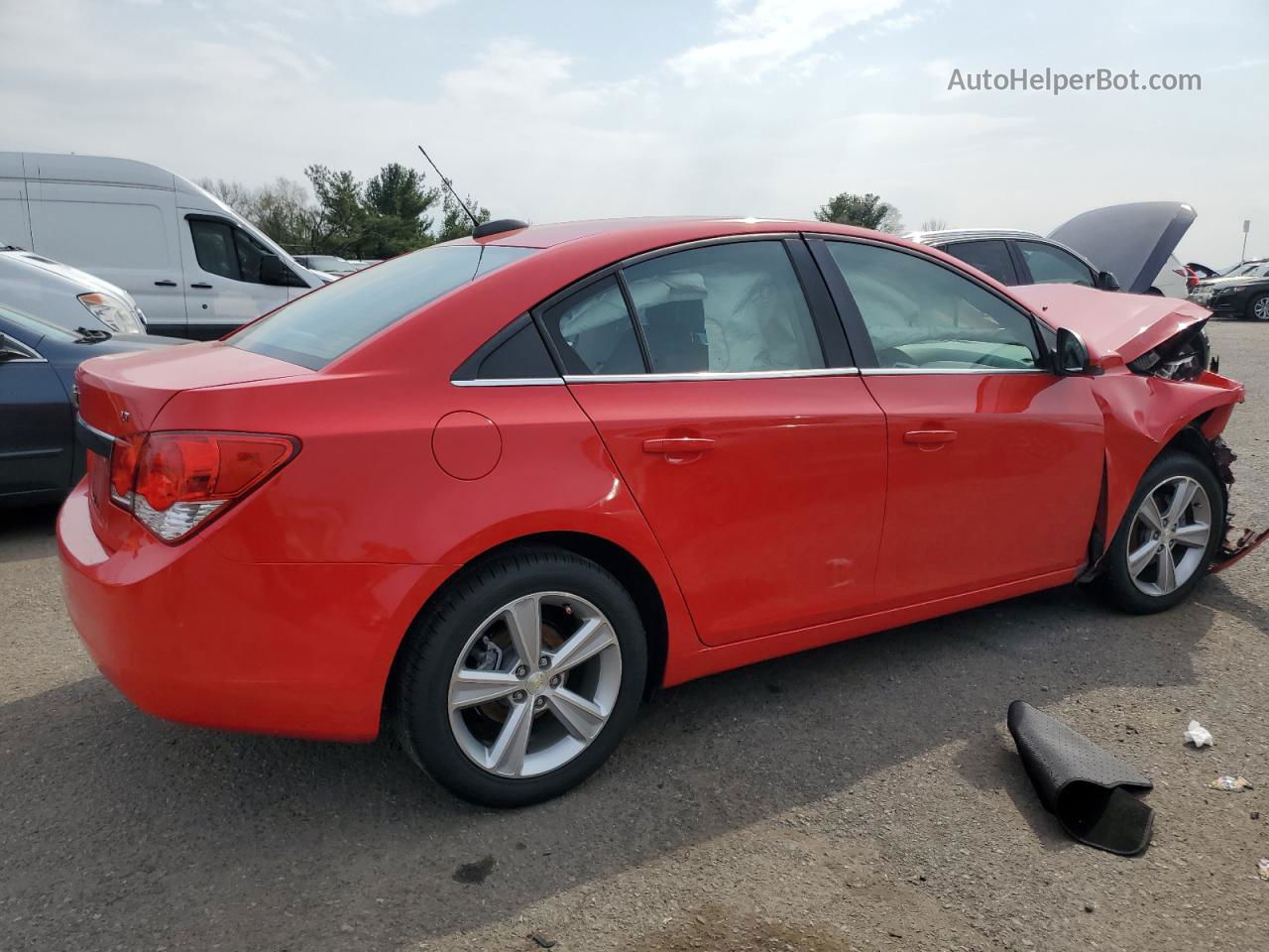 2015 Chevrolet Cruze Lt Red vin: 1G1PE5SBXF7198946