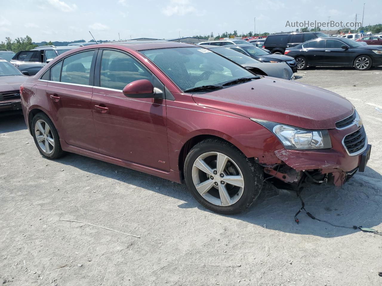 2015 Chevrolet Cruze Lt Burgundy vin: 1G1PE5SBXF7215406