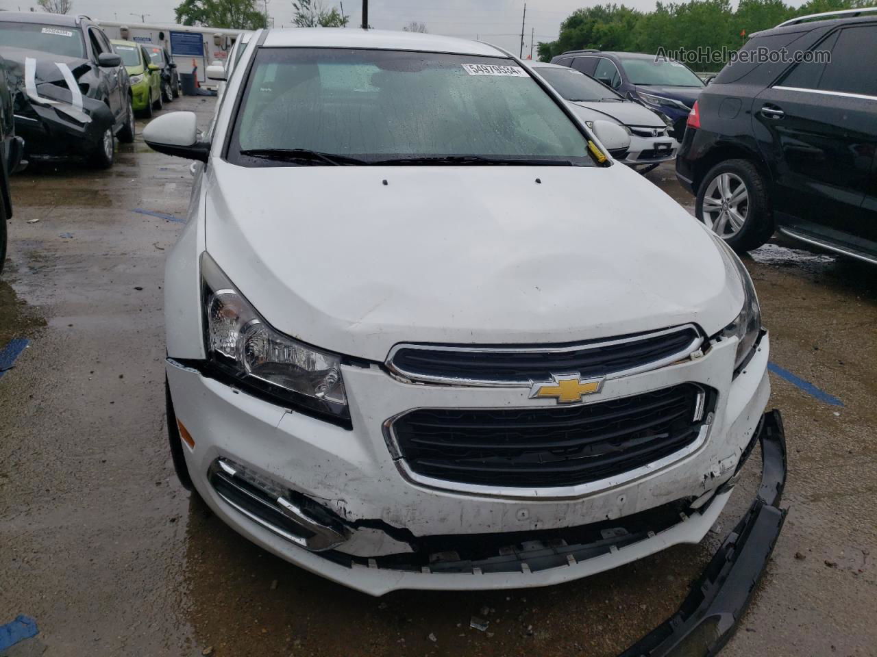 2015 Chevrolet Cruze Lt White vin: 1G1PE5SBXF7239611