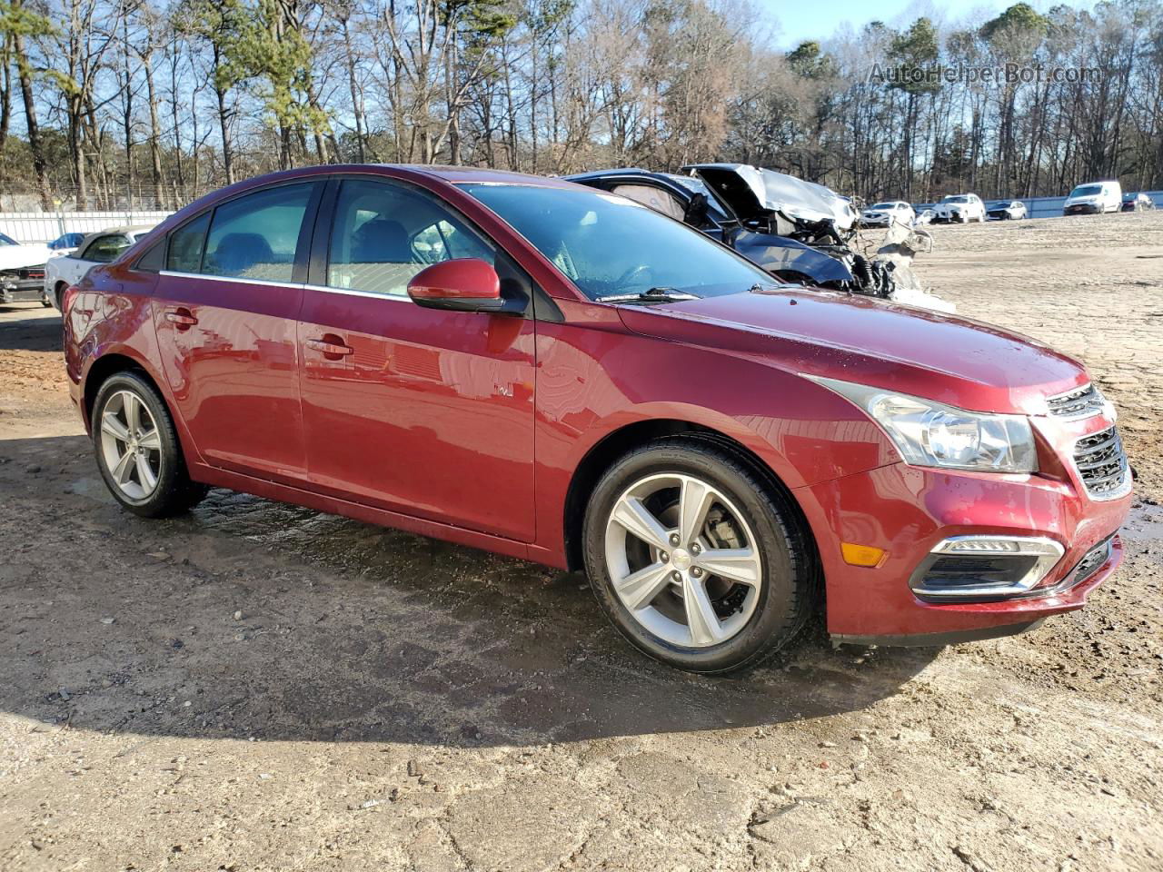 2015 Chevrolet Cruze Lt Maroon vin: 1G1PE5SBXF7252388