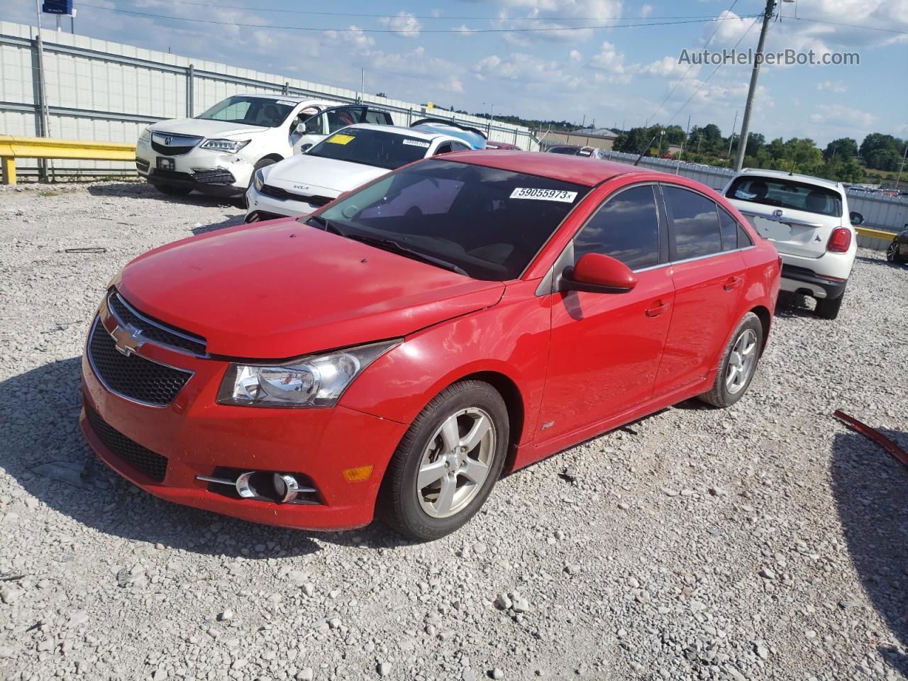 2012 Chevrolet Cruze Lt Red vin: 1G1PF5SC0C7243393