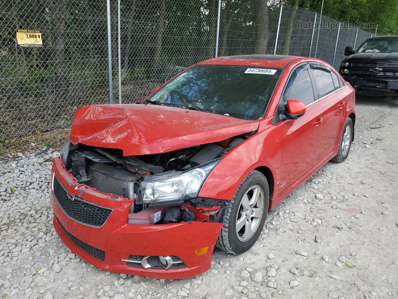 2012 Chevrolet Cruze Lt Red vin: 1G1PF5SC0C7384545