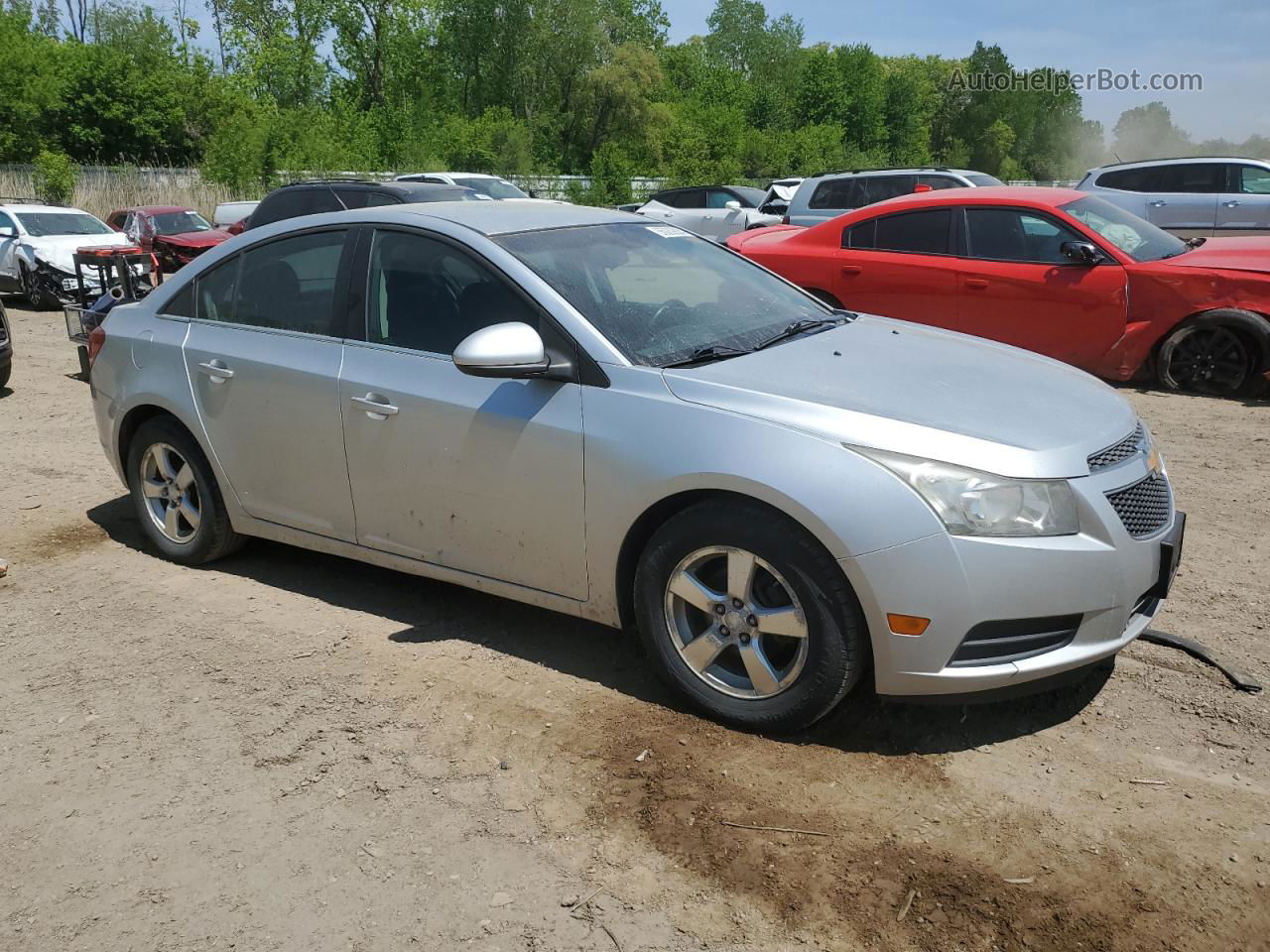 2012 Chevrolet Cruze Lt Silver vin: 1G1PF5SC2C7302878