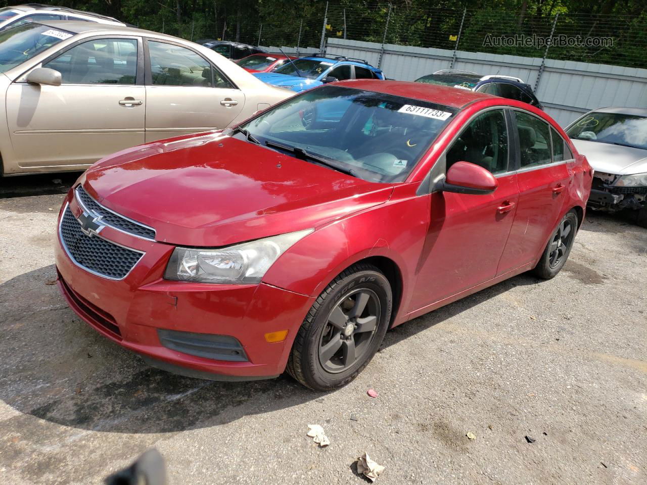 2012 Chevrolet Cruze Lt Burgundy vin: 1G1PF5SC5C7331307