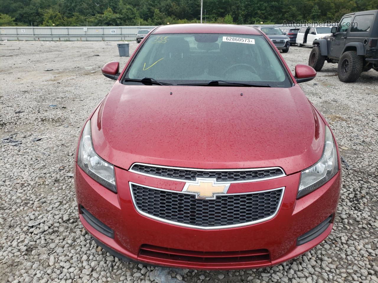 2012 Chevrolet Cruze Lt Red vin: 1G1PF5SC6C7366602