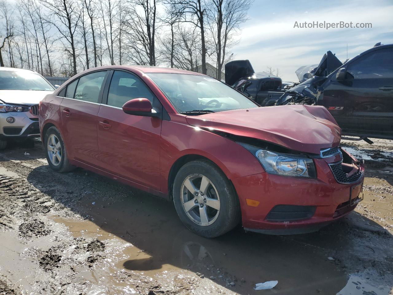 2012 Chevrolet Cruze Lt Red vin: 1G1PF5SC6C7379690