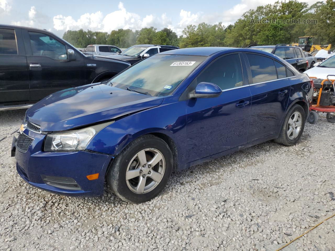 2012 Chevrolet Cruze Lt Blue vin: 1G1PF5SC7C7230933